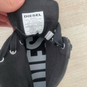 Diesel Charcoal Lace-Up Sneakers